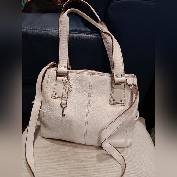 Fossil White Shoulder Bag Leather - Picture 3 of 5